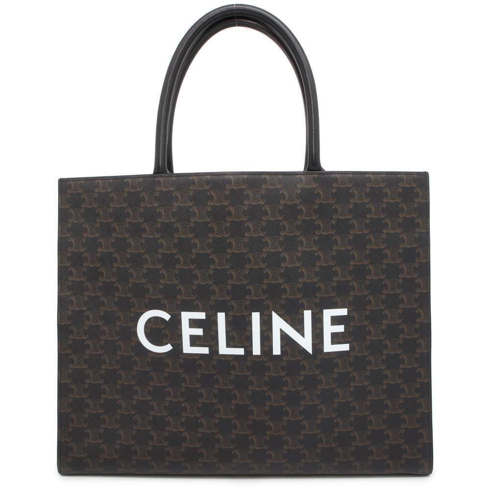 Celine Horizontal Cabas Triomphe Tote Bag Black